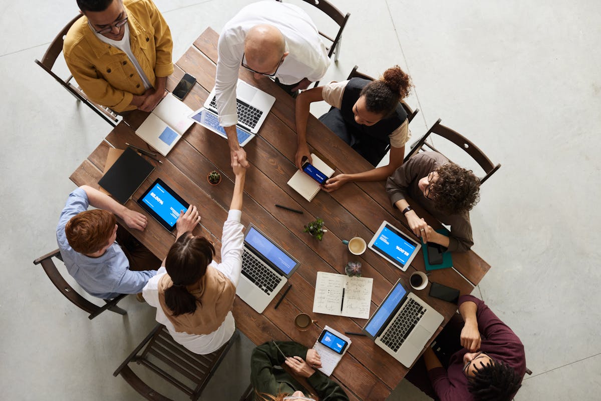 Team Working At A Table